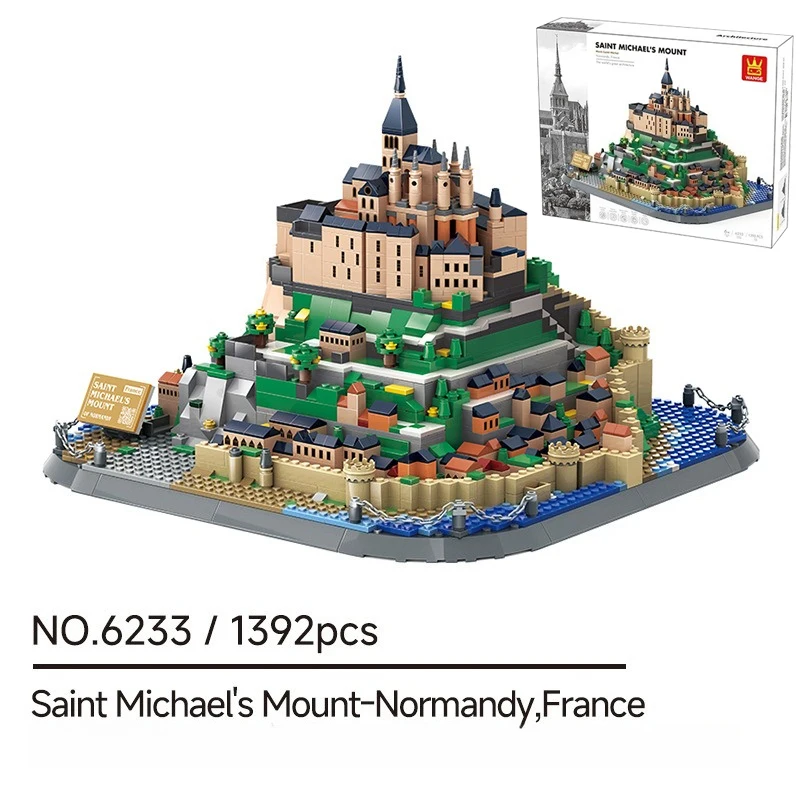 

1932PCS Creative Saint Michel's Mount Building Blocks Architecture Construction Bricks Toy Gift For Adult Children