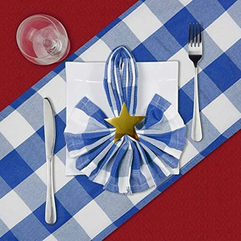 AEE8-6 Pcs Five-Pointed Star Napkin Ring, Christmas Napkin Ring Suitable For Holiday Parties, Dinners, Wedding Receptions,Etc