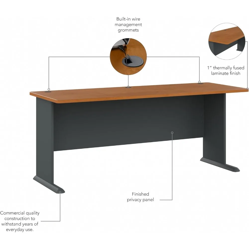 Serie Een 72W Bureau In Natuurlijke Kersen En Leisteen