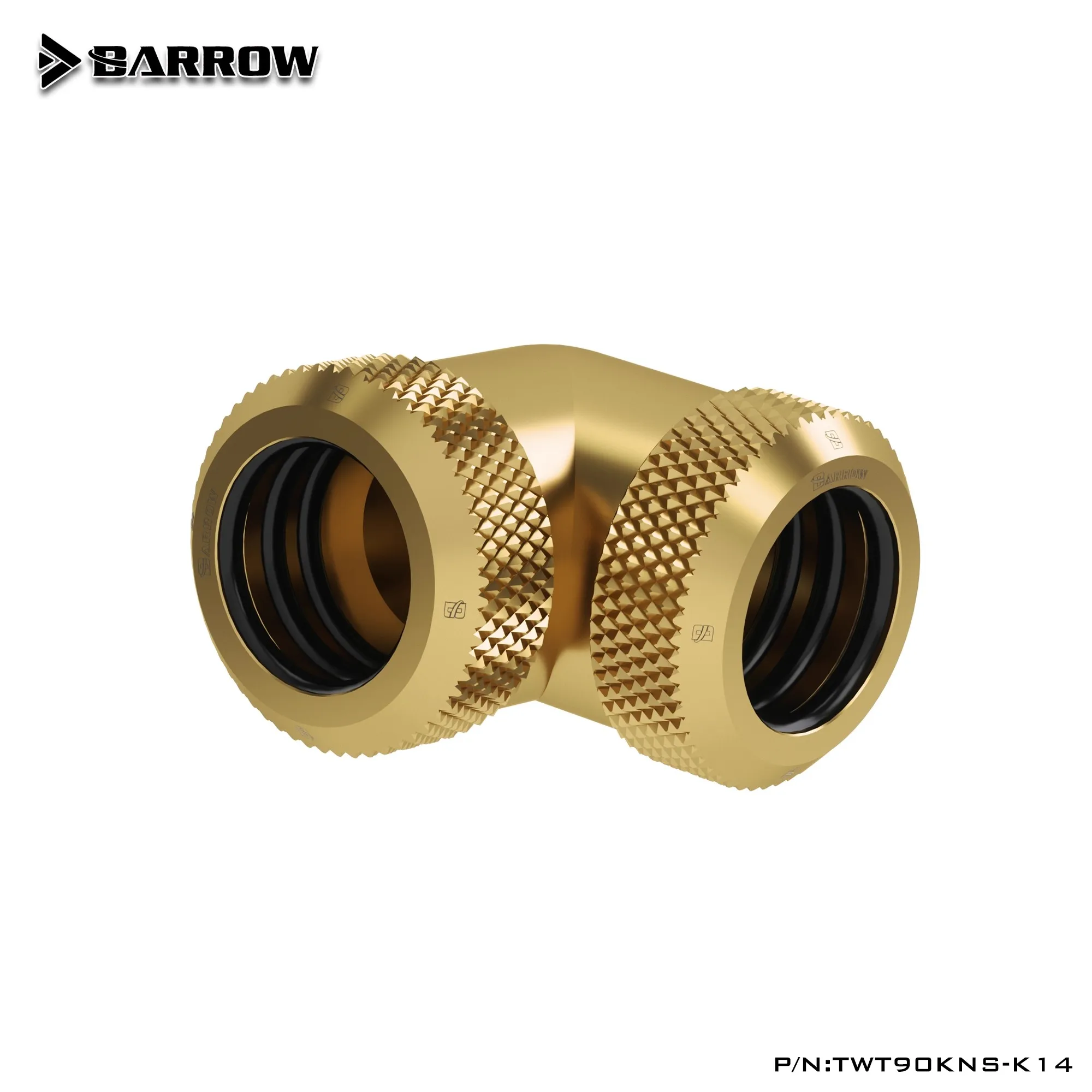 Il giunto per tubo rigido Barrow da 90 gradi, l'adattatore G1/4 è adatto per tubi rigidi da 14 mm/TWT90KNS-K14