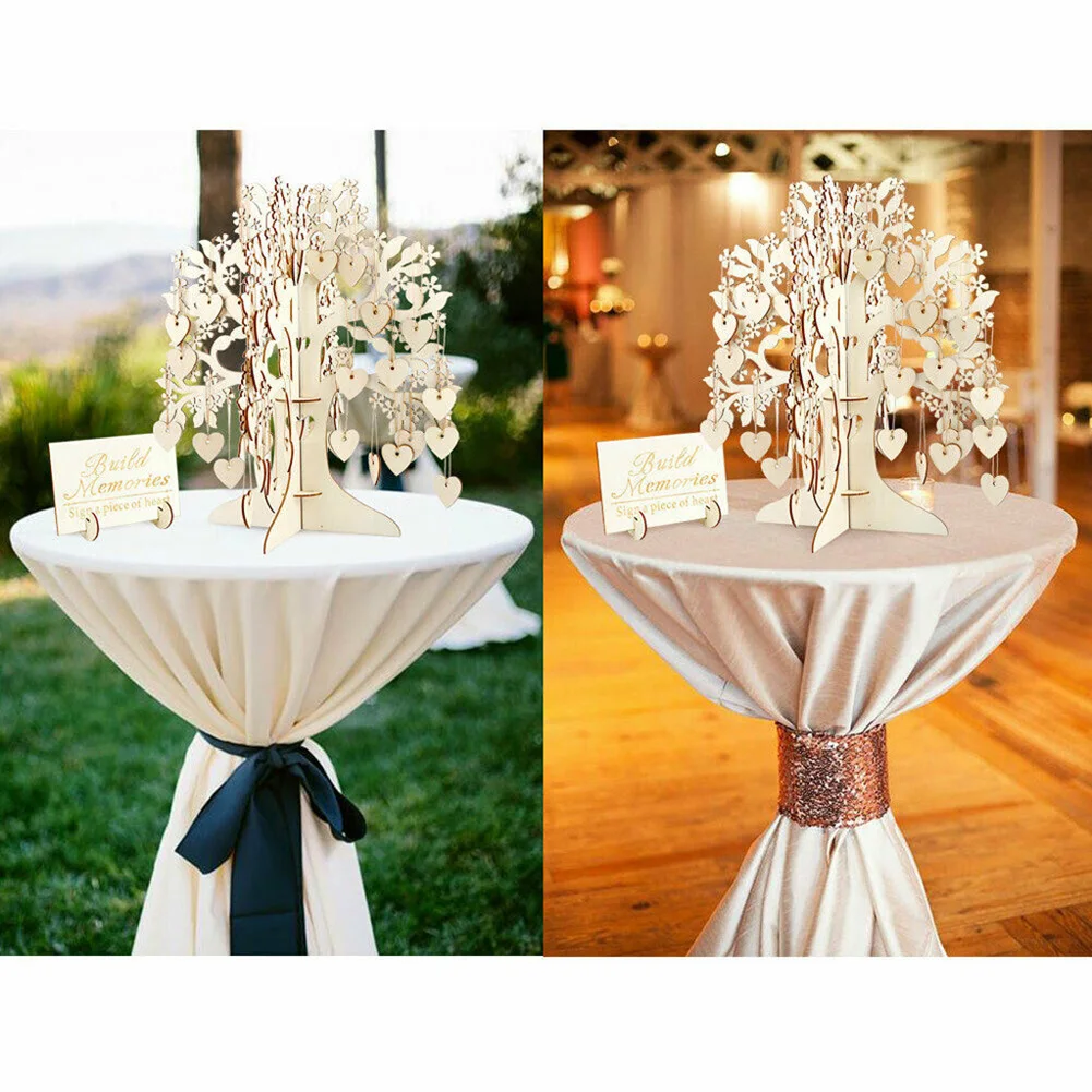 Wedding Guest Book Alternative Wishing Tree Rustic Guest Registry Wedding Reception Decor With 100 Love Pendants