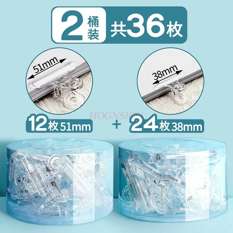 36 pièces clip Transparent, clip de queue longue en acrylique, clip de queue, grand clip de queue, clip de queue de document de bureau