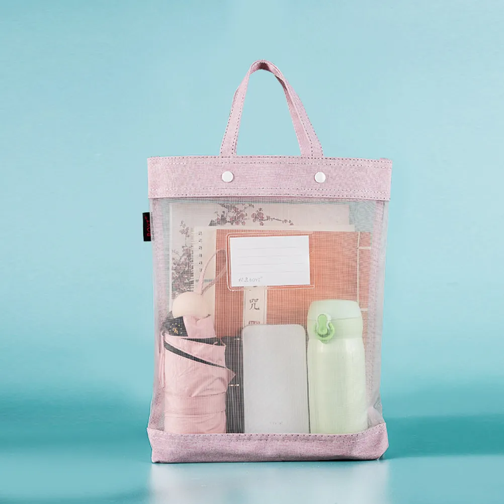 

2Pcs Document Folder Snap Button Portable File Organizer Handheld File Holder Document Storage Bags for Office School Use