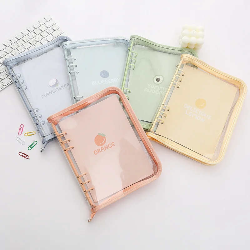 A5 A6 Zipper Binder Photo Card Collection Book Postcard Organizer Diary Notebook School Stationery