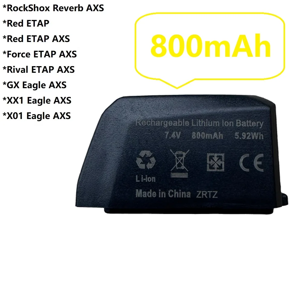 Batería de 800mAh para SRAM force XX1 X01 GX AXS rojo negro axs etap batería electrónica inalámbrica velocidad variable delantera y trasera