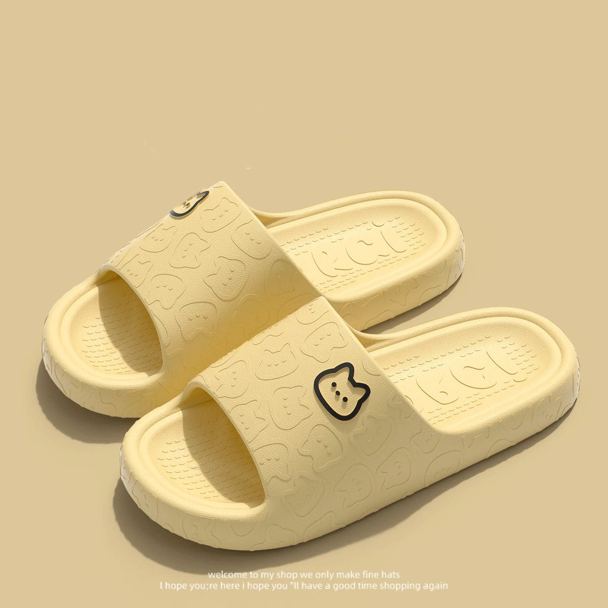 Women Summer Beach Slides Bathroom Anti Slip Slipper Sandals Fashion Ultra Light Letter Shoes Platform Eva Soft Sole Sandals