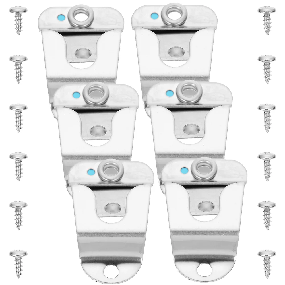 6 Pcs Microphone Hook Cb Hanger Clip Mount for Handheld Radio Hanging up Black Hooks Holder Mobile Headset Stand Mounting Metal