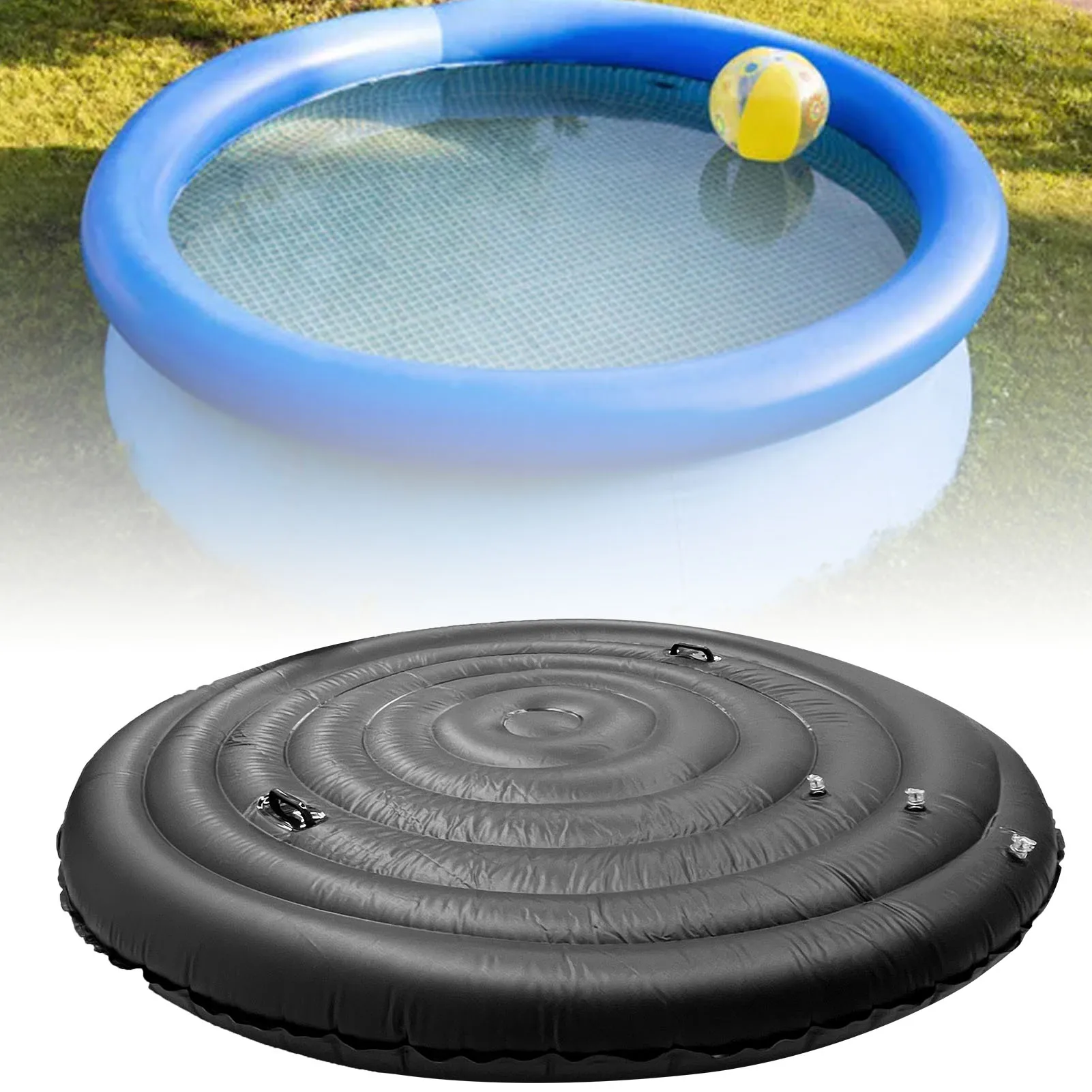 

Inflatable Insulated Hot Tub Lid Hot Tub Cover with Handles Dust Proof Windproof Rain Proof Snow Proof PVC for Outdoor
