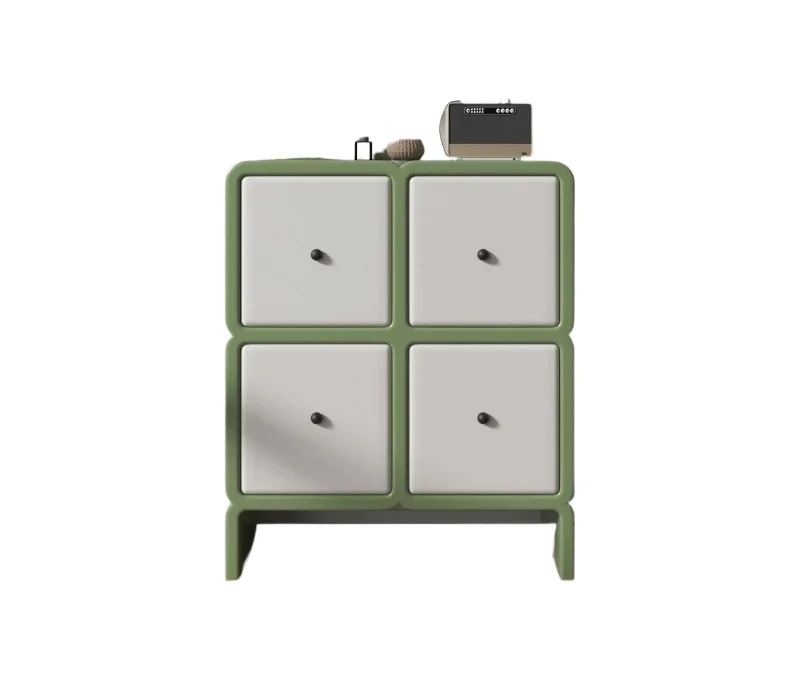 

Cream four-bucket drawer cabinet Painted bedroom French storage cabinet Multi-layer solid wood entrance cabinet