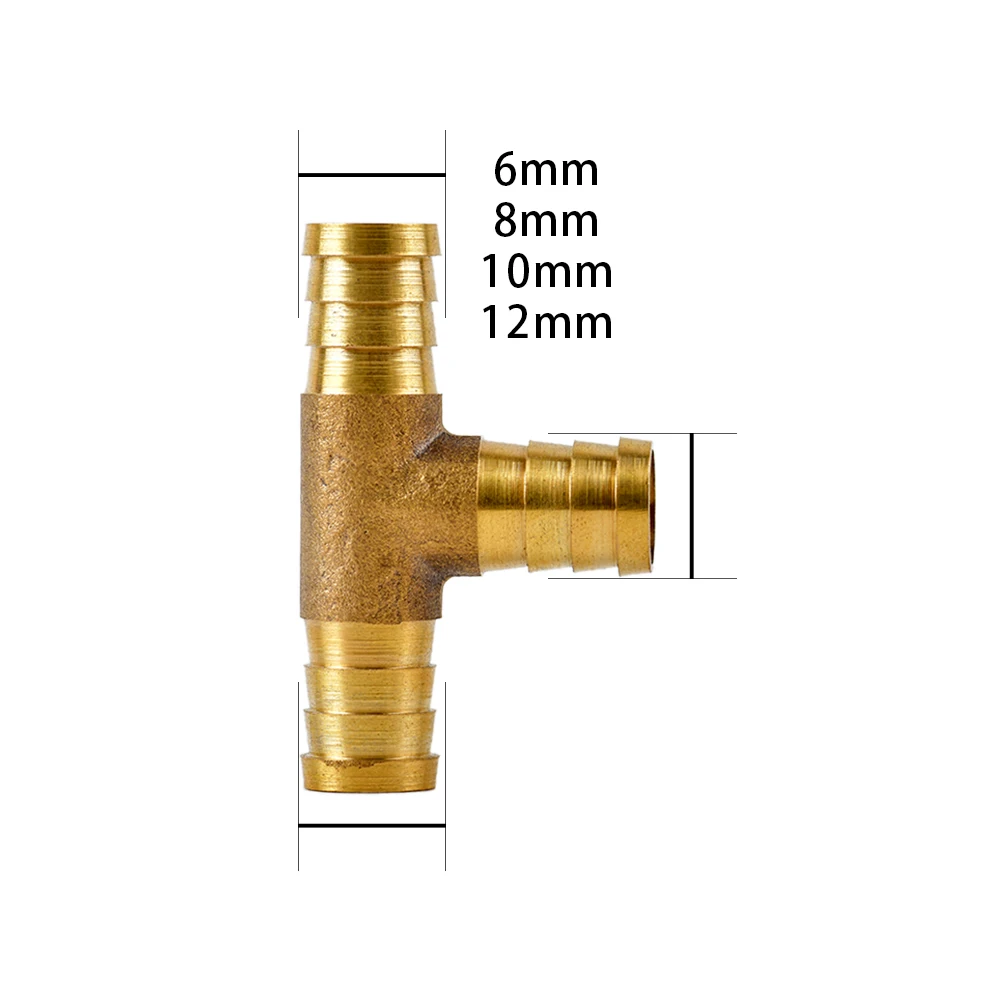 Mosiądz Barb łącznik rurowy 2 3 4 sposób złącze mosiężne do 6mm 8mm 10mm 12mm wąż miedzi Pagoda rura wodna złączki