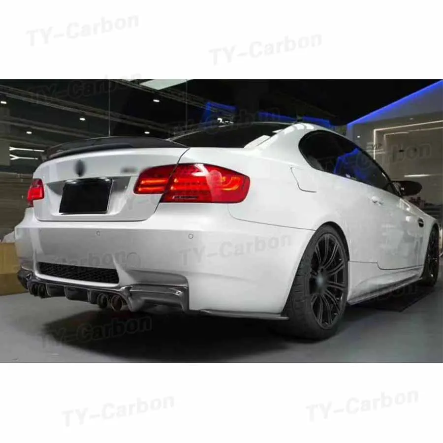 Real Carbon Fiber Rear Lip Splitters Side Aprons Trims for BMW 3 Series E92 M3 Coupe E93 M3 Cabriolet Bodykits Accessories