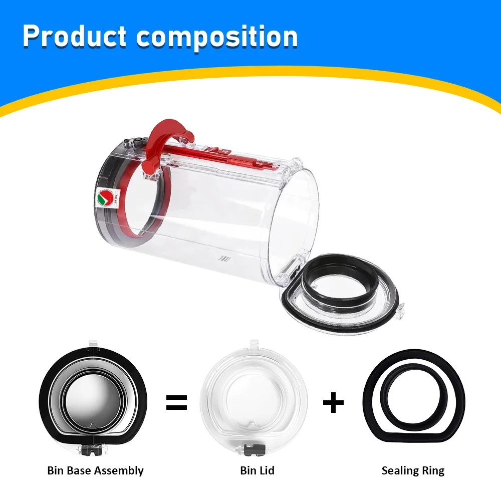 Dust Bucket HEPA Filter For Dyson V10 SV12 US Vacuum Cleaner Accessories Rear  Dust Bin Lid Fixed Dust Cup Filters Spare Parts image 5