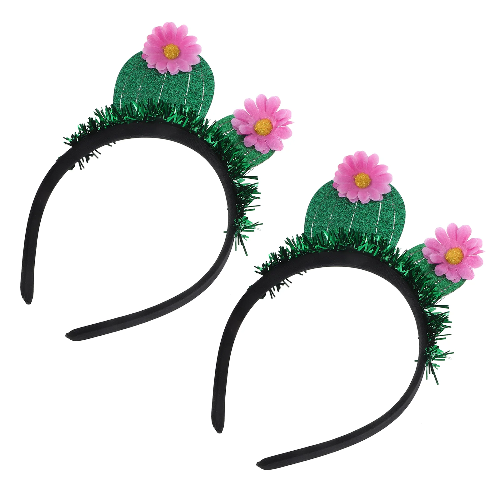 

2 Pcs Headband Women's Cactus Hairband Accessories Tasteful Hoop Greeter Party Accessory