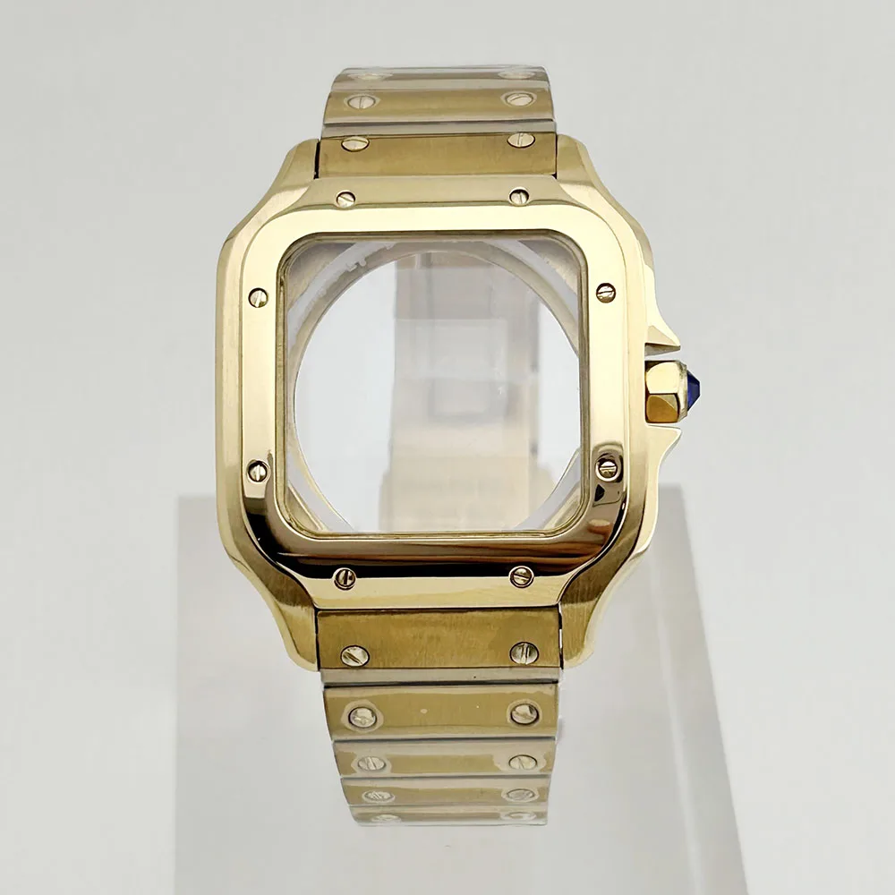 Watch case folding buckle square case suitable for N H 3 5/N H 3 6 movement watch accessories