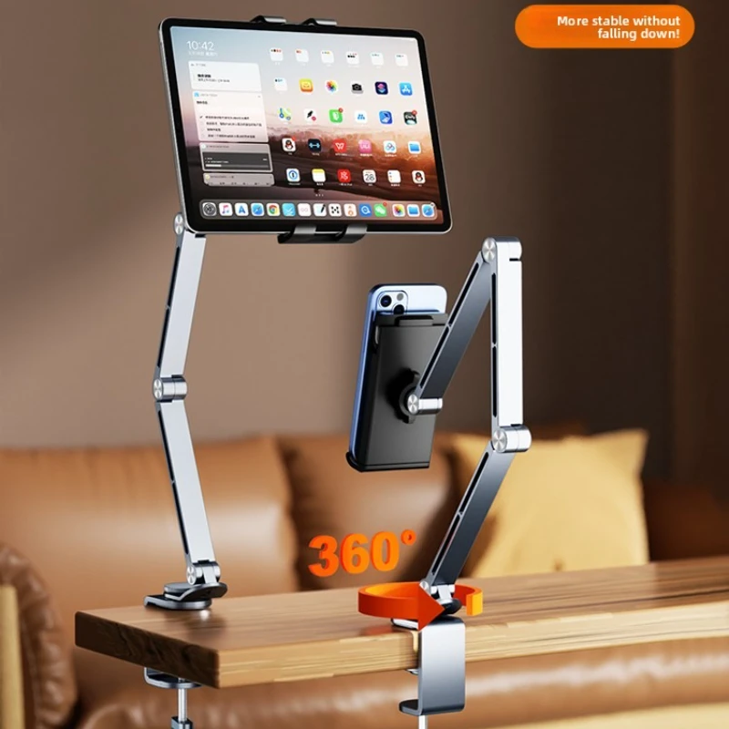 

Aluminum Alloy Desktop Tablet Stand, Lazy Phone Holder, 360° Adjustable iPad Stand, Multi-Functional Bedside Mount for Devices