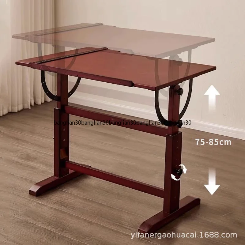 

Solid Wood Can Rise Painting Drawing Table Art Students Special Design Drawing Workbench