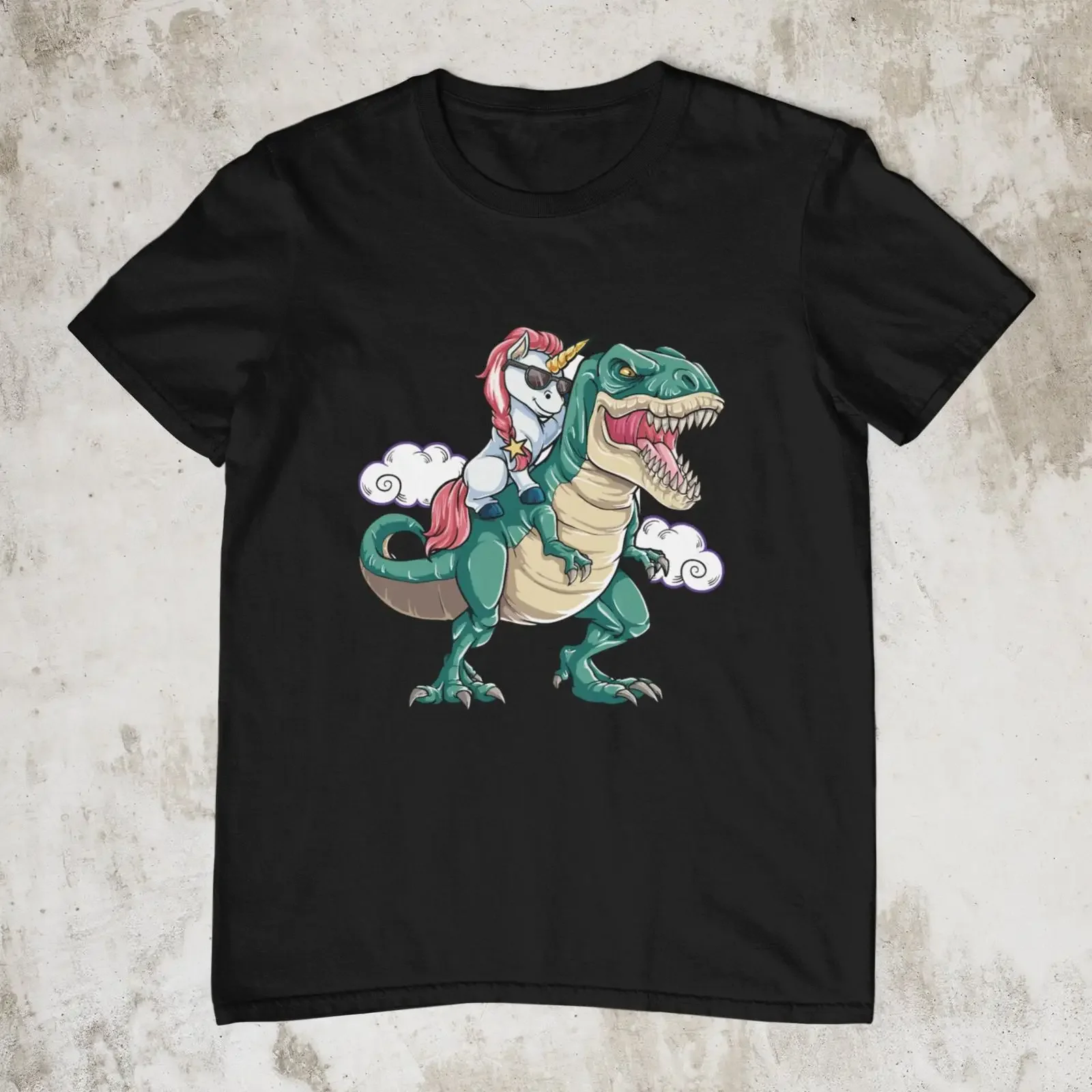 Dinosaur T rex Unicorn Adult shirt   vintage Washed Comfortable Casual Unisex Slightly designer clothes Stretched Stylish Soft