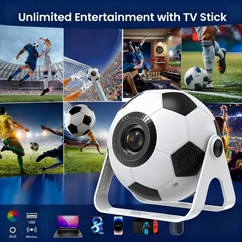 Mini home small high-definition projector L360. Projection game for friends gathering. Football projector