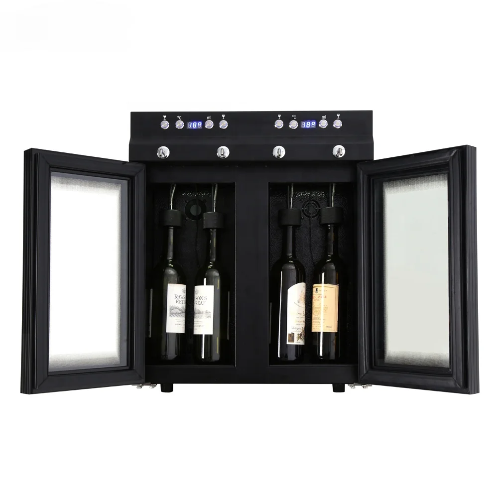 luxury electric automatic wine cooler dispenser for 4 bottles