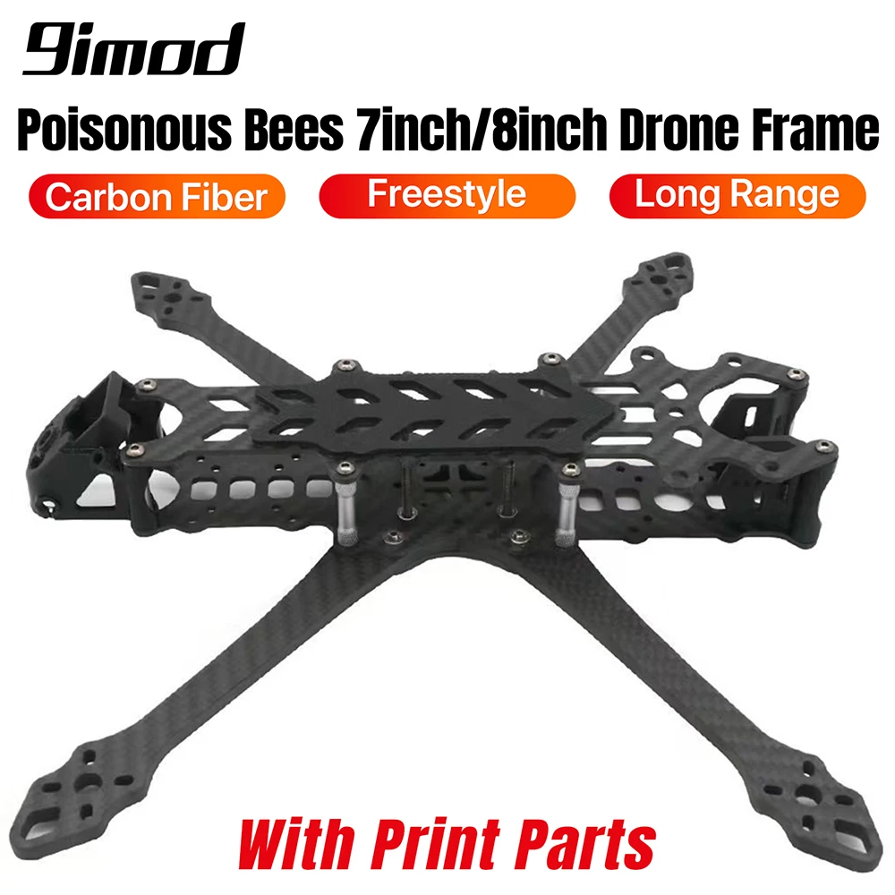 9IMOD Poisonous Bees 7/8 inch 295mm 375mm FPV Freestyle Frame Kit Wheelbase 295mm 375mm with Print Parts for Long Range