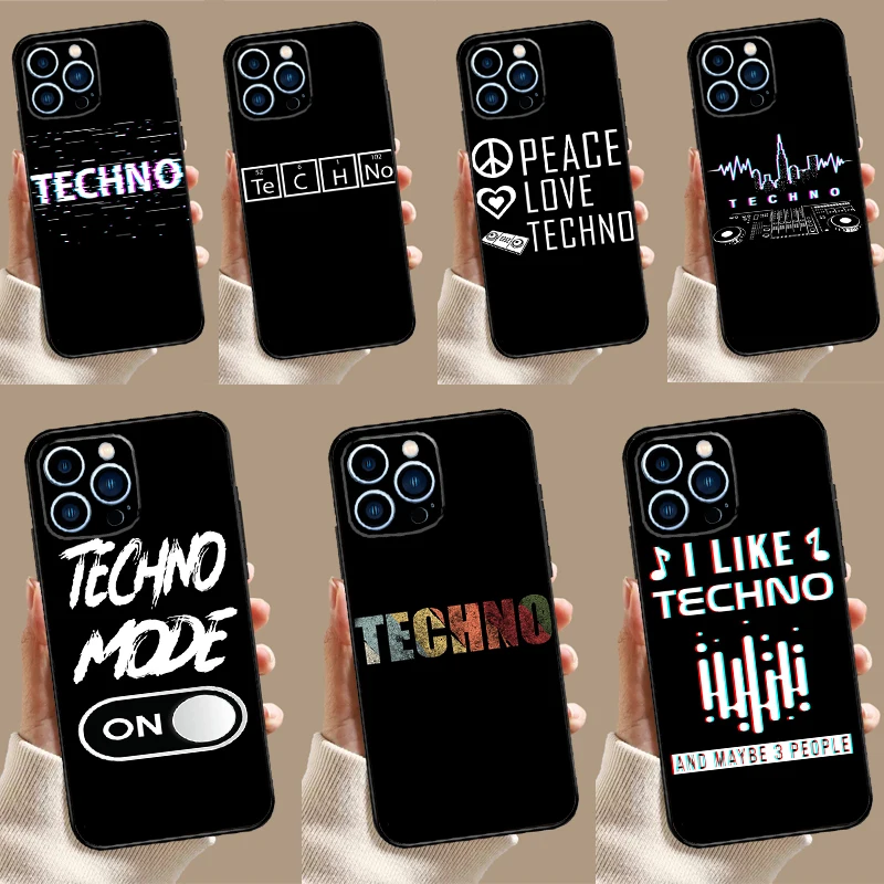Love Techno Music Quotes Case For Samsung Galaxy A55 A35 A15 A54 A34 A14 A52 A32 A13 A33 A53 A16 A36 A56 A17 A37 A57