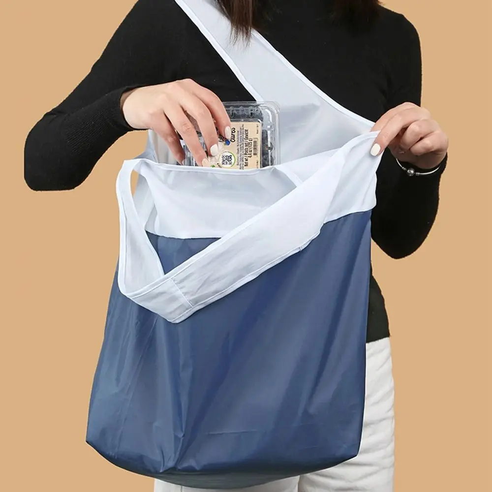 Supermarket Shopping Bag Storage Bag Cloth Bag Large Capacity Tote Pouch Eco Bag Folding Shopping Bag Shoulder Handbag