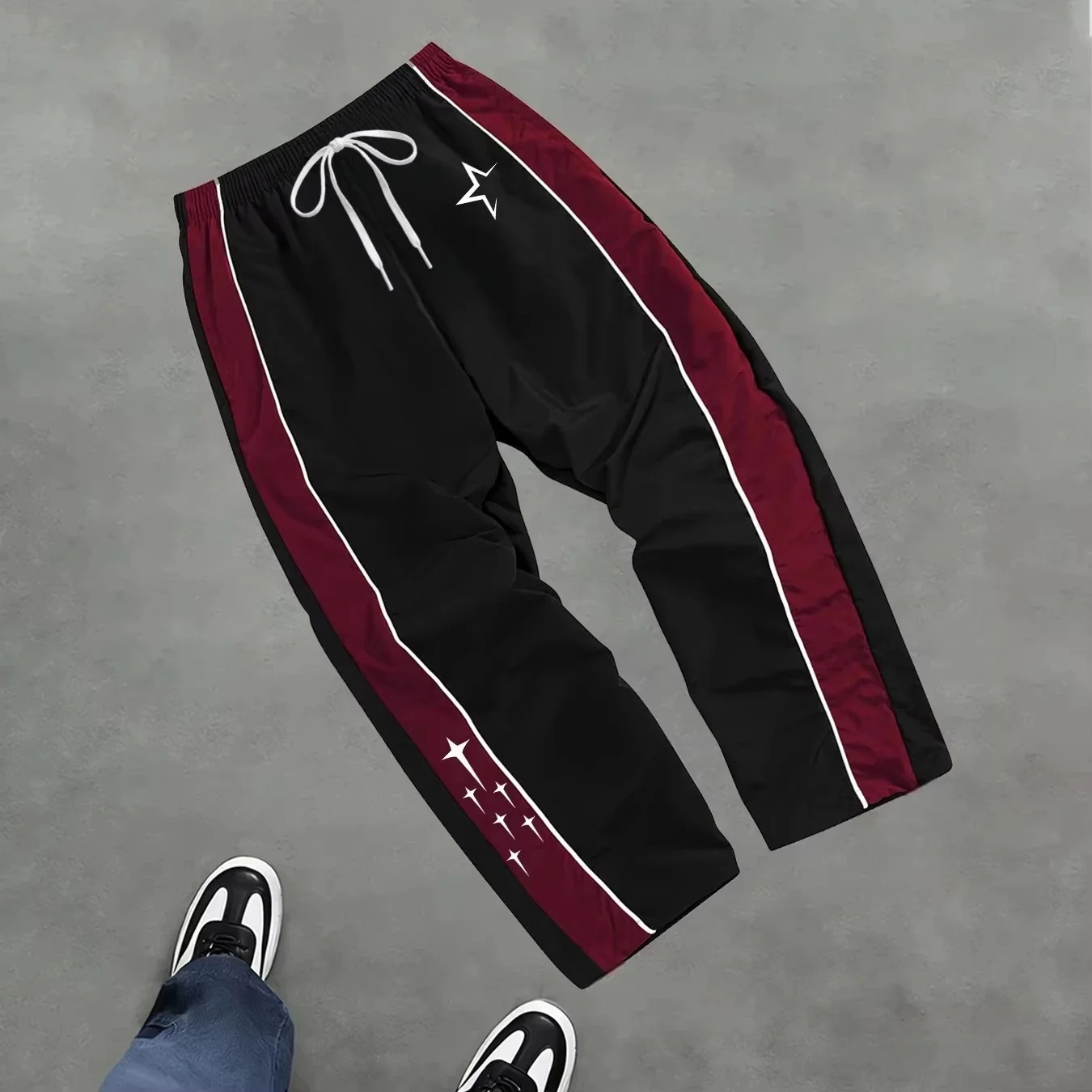 2026 new men's star shaped casual sports pants for spring and summer fitness, suitable for daily fashionable dressing