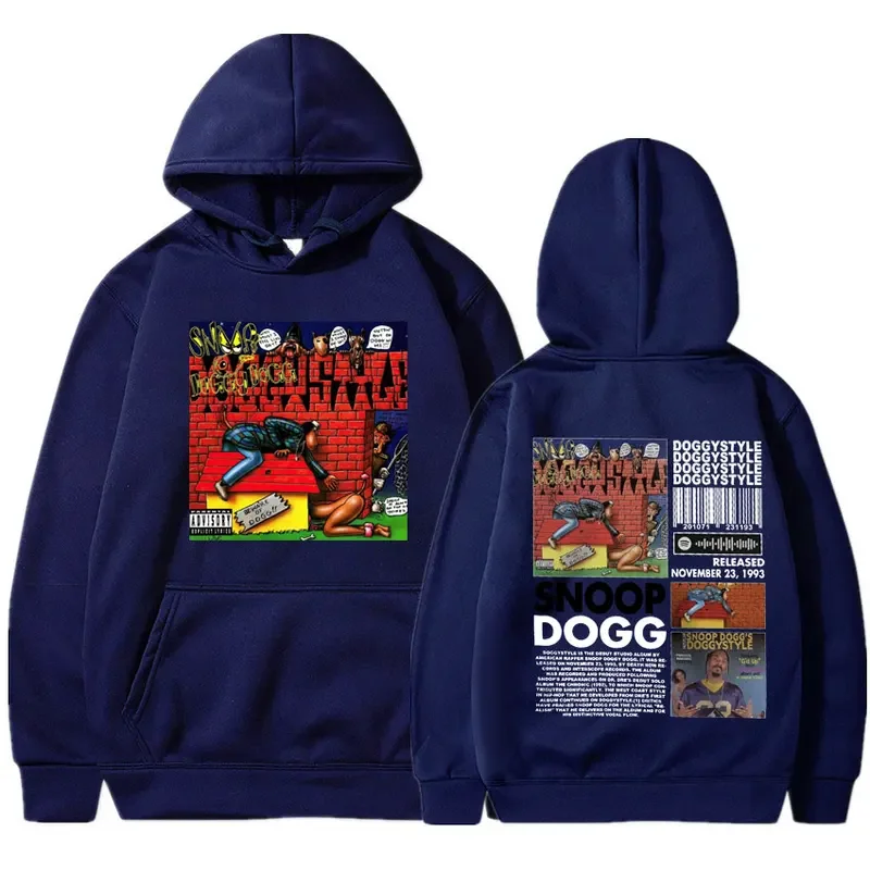 Snoop Dogg Hoody Doggystyle Album 90s Y2K Merch Vintage Rapper Hip Hop Hoodie Men Women Harajuku Oversized Sweatshirt Streetwear