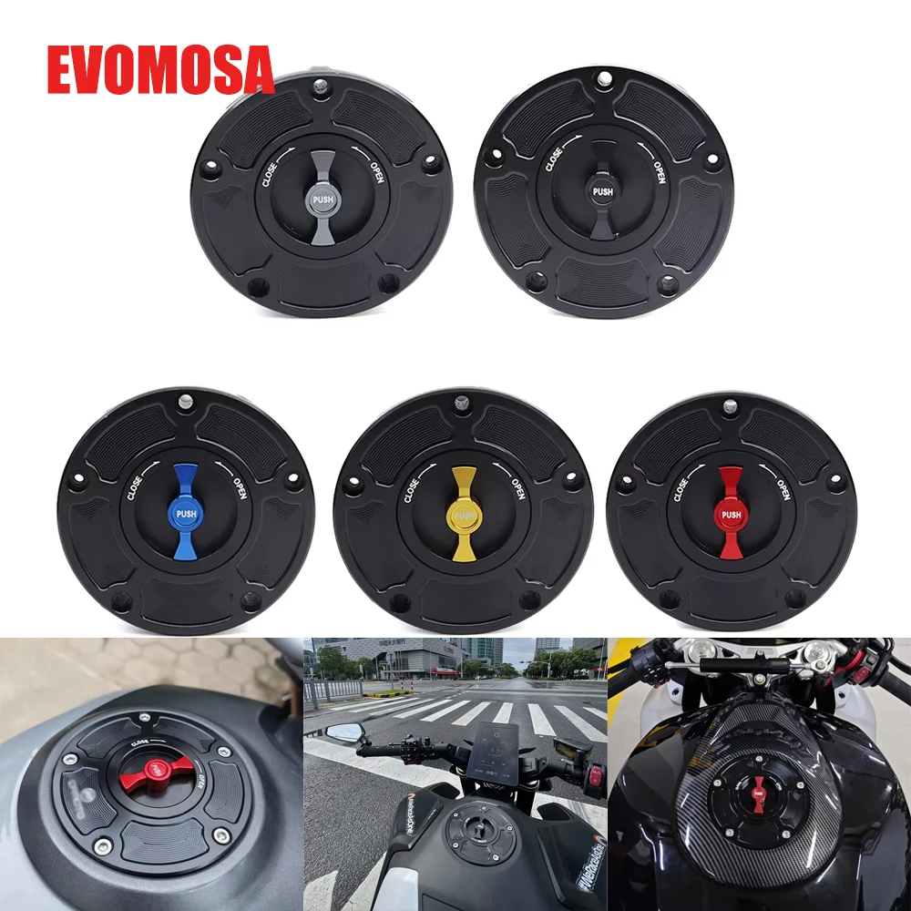 For CFMOTO 250SR 450SR 450SS 675SR 400NK 650NK 675NK 700CLX 800NK 800MT 400GT Quick Release Keyless Aluminum Tank Cover