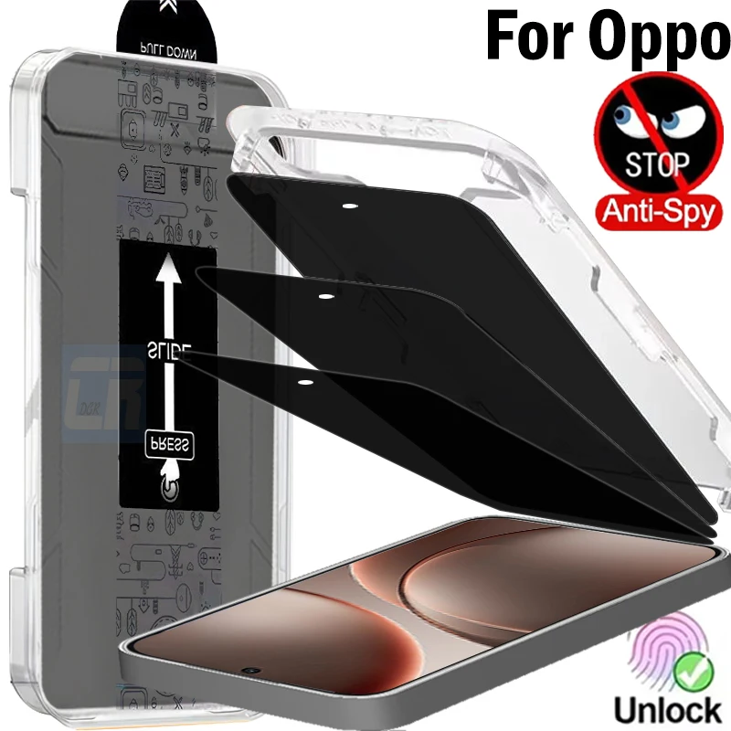 

1-3pcs Dust Removal Easy Installation Privacy Glass for OPPO Find X9 Pro Screen Protector Find X8 Ultra thin Unlock Glass