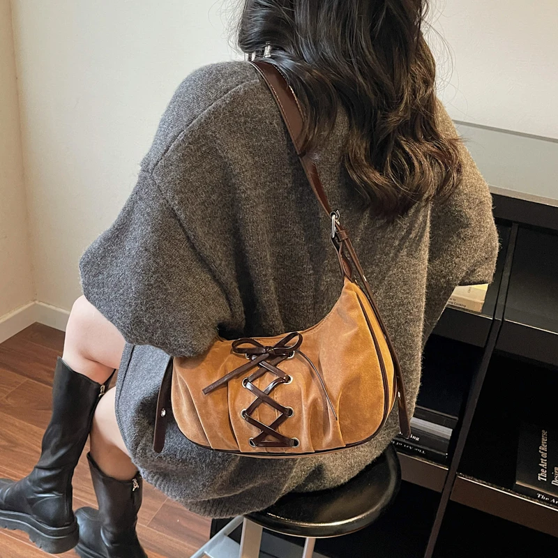 Leftside 2025 جديد فاخر خمر السرج حقيبة للنساء صغيرة لينة بولي Leather الجلود Crossbody الكتف محفظة بوهو شيك حقيبة يد كاجوال #4