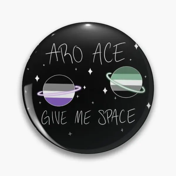 Aroace Give Me Space-Pin de botón suave, Pin de solapa de dibujos animados personalizable, sombrero, joyería bonita, ropa de moda, broche divertido