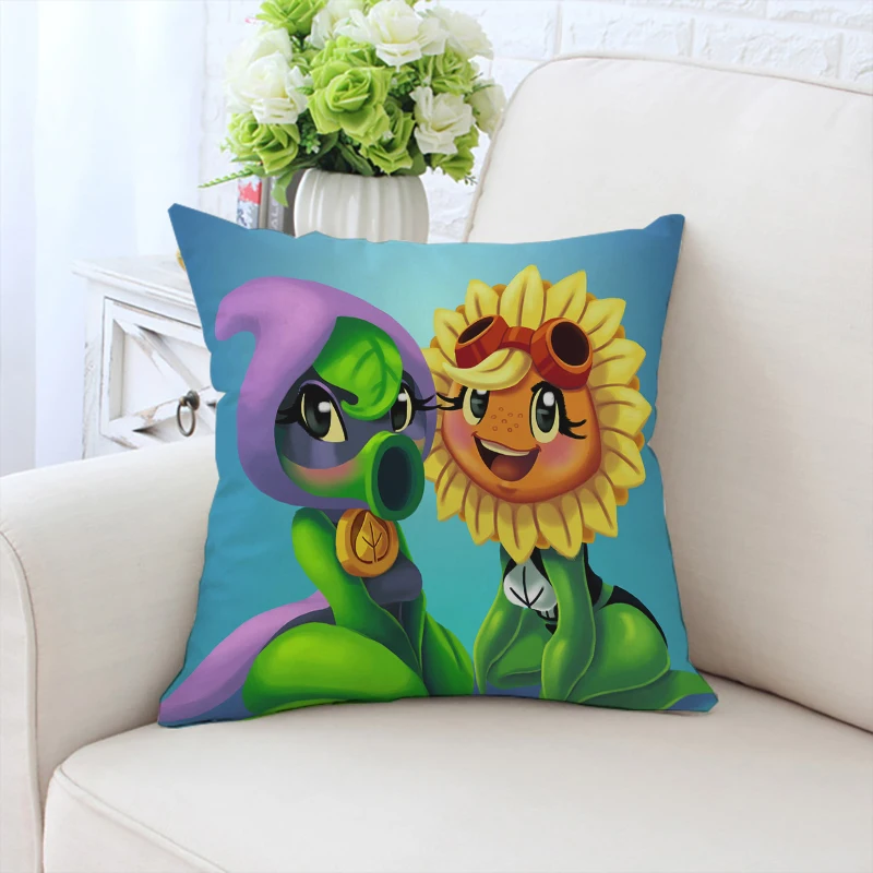 

45x45cm pillowcase P-Plants vs. Zombies custom double-sided printed sofa cushion cover headboard cushion car decoration 40x40cm