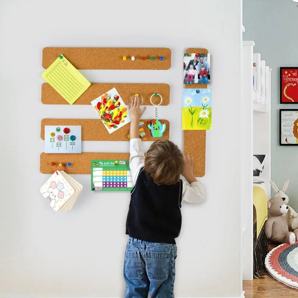 Material de cortiça autoadesivo placa de cortiça autoadesiva sem moldura pushpin placa de cortiça removível telhas de parede fotos decoração de parede