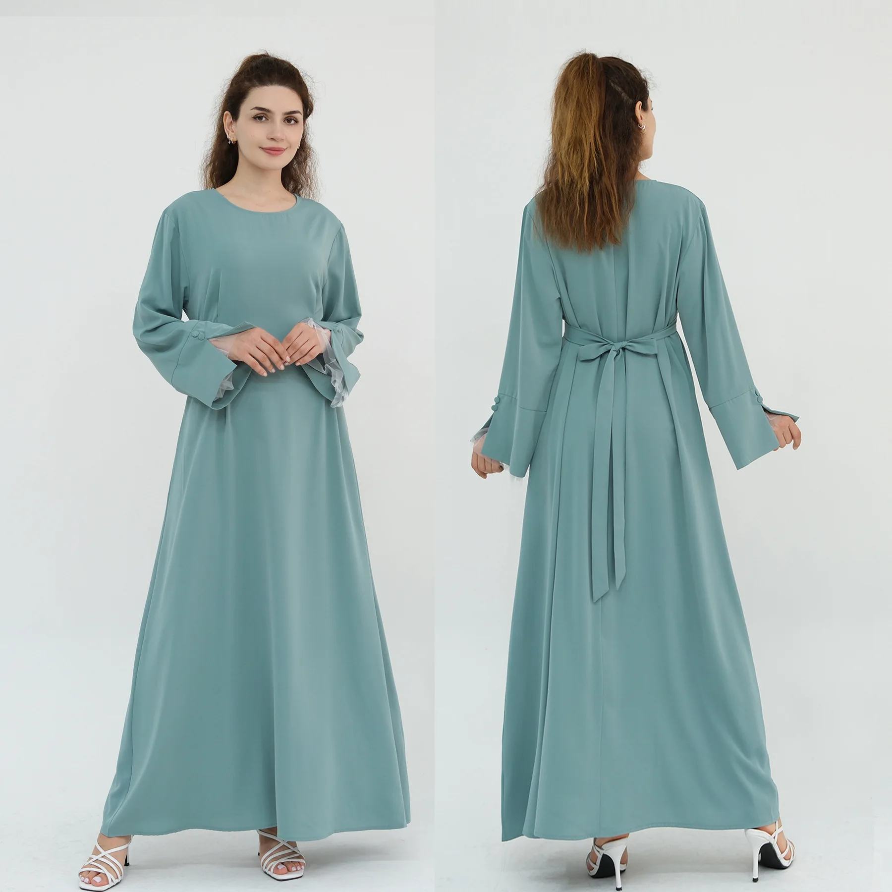 

Dubai Abaya Muslim Dress Long Sleeve Modest Abayas for Women Islamic Clothes Kaftan Loose Robe Turkey Musulmane Femme Vestidos