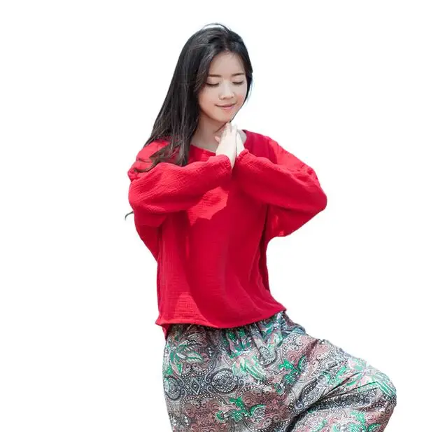 

New 2024 Brand Floral shirts Cotton Shirts Women long sleeve cotton linen shirt, - Ladies Tops Blusa Feminina