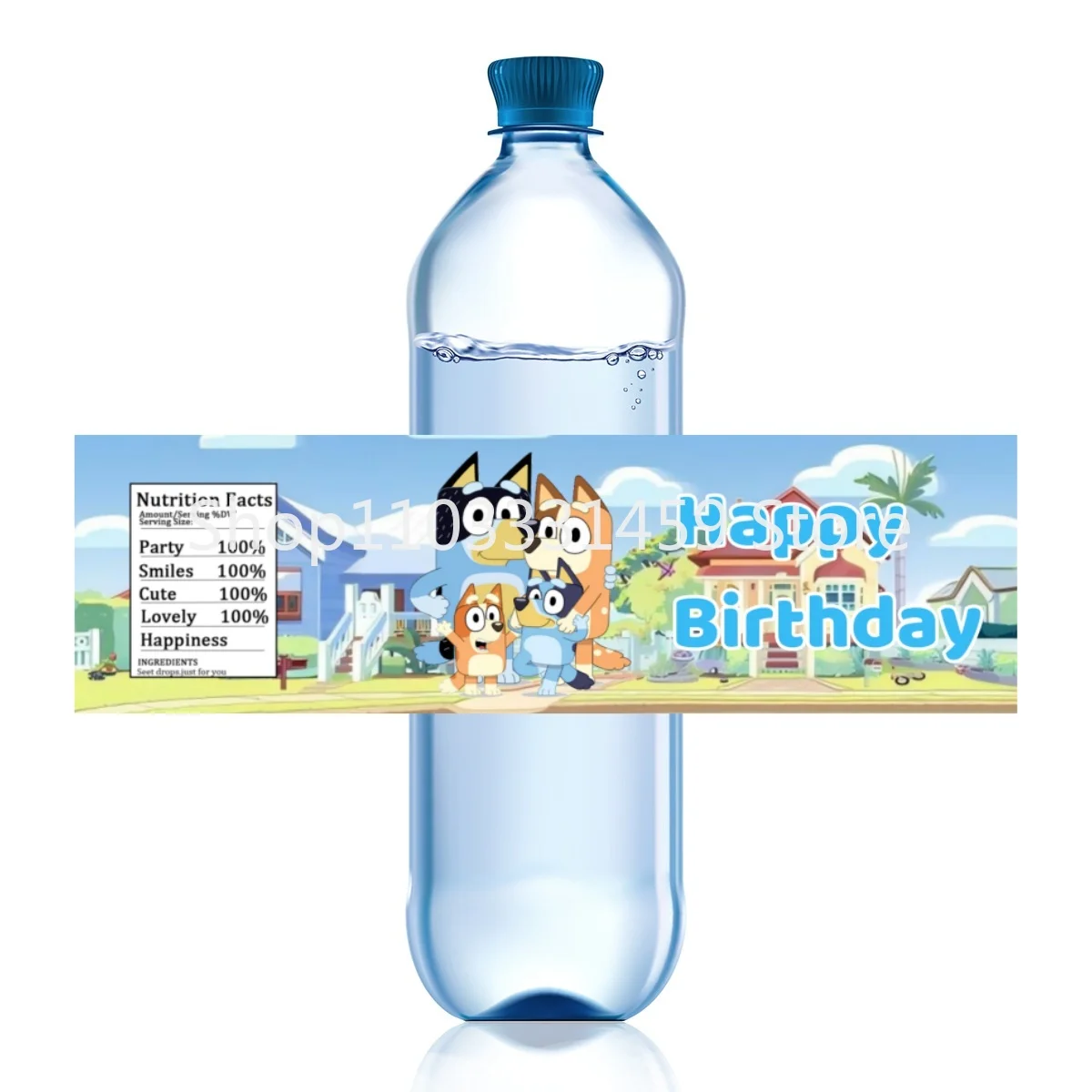 Bluey Water Bottle Labels Bingo Family Party Supplies Toys Birthday Decorations Stickers Boys Girls Baby Shower Party Supplies