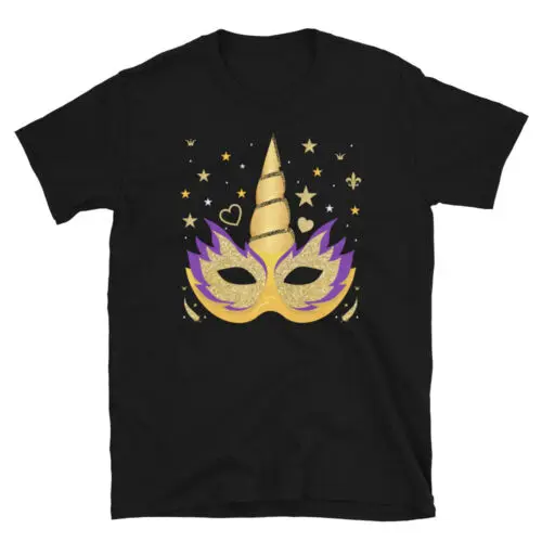 Funny Mardi Gras Design Mask Unisex T-Shirt