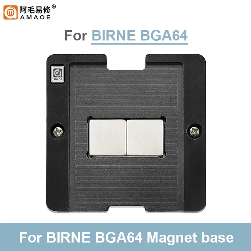 AMAOE For BIRNE BGA64 BGA Reballing Stencil Set for Car Keys Rooted Tin Remote Master Encryption IC BGA64 Repair Tools