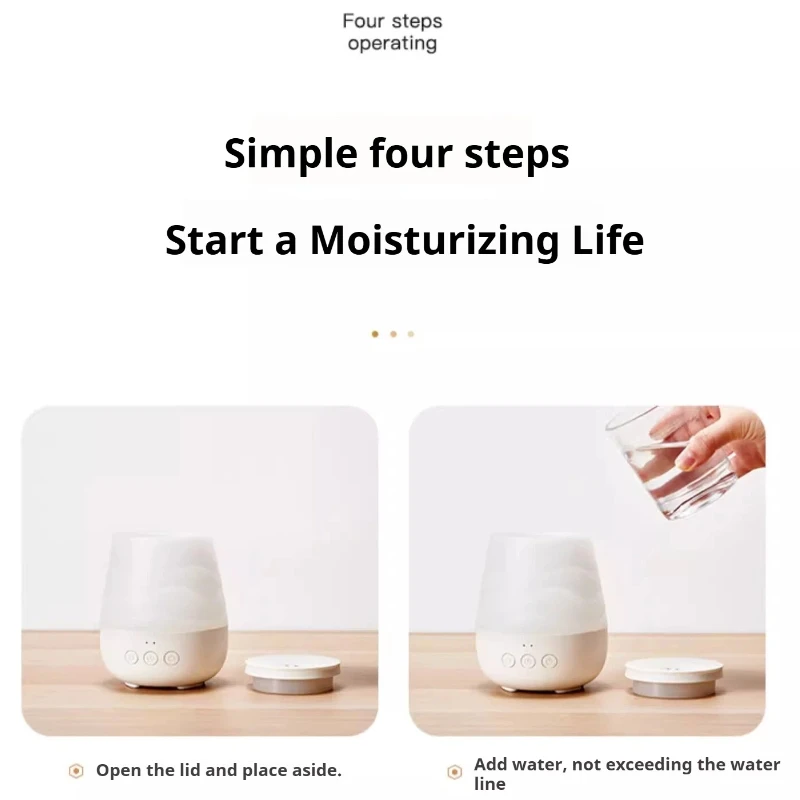 Midea MTD3.8-M/K- مرطب للعلاج بالروما، 7 ألوان للتنفس 30 ديسيبل هادئ، رذاذ نانو وزيت عطري متوافق، المنزل/غرفة النوم #6