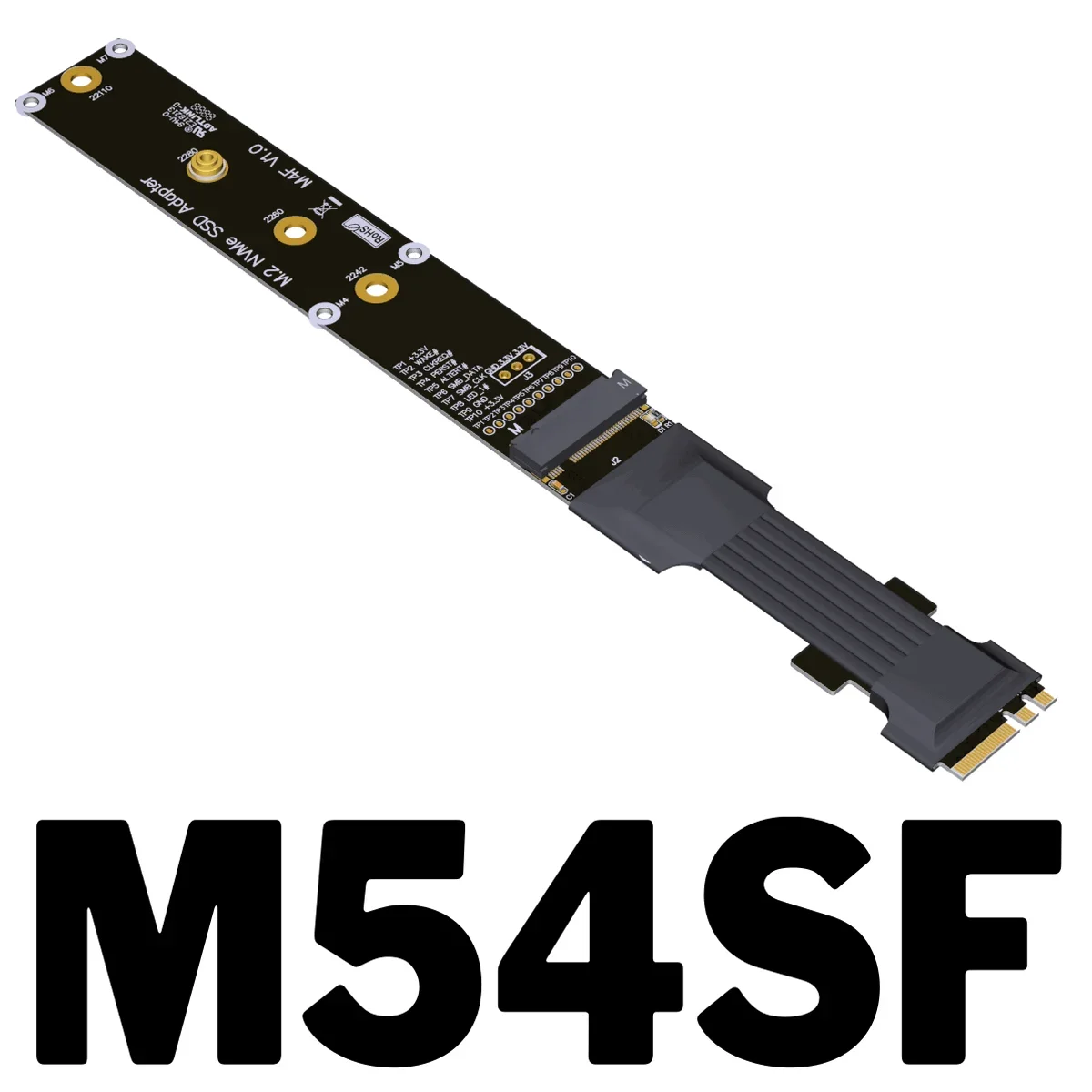 ADT Mainboard M.2 WiFi Key A.E Slot To M.2 NVMe Key M Network Solid State Drive SSD Extender Cord PCIe 4.0 X1 Riser Card Adapter