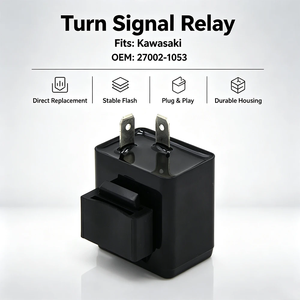 Motorcycle Turn Signal Relay For Kawasaki KLX650 AR125 BN125 EL250 EN500 EN450 EN400 ER250 EX500 EX305 EX250 KDX125 KH125 KL650
