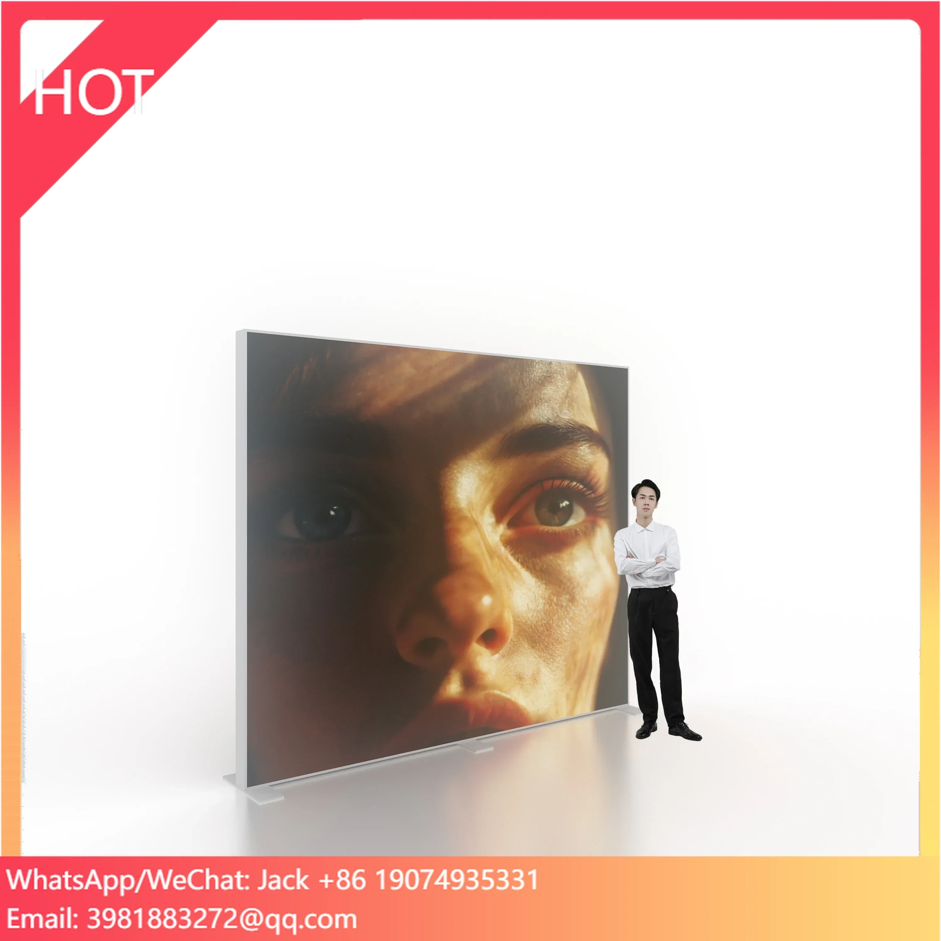 Double Sided Custom Printing SEG LED Backdrop Frameless Tension Fabric LED Light Box for Advertising and Events Sign