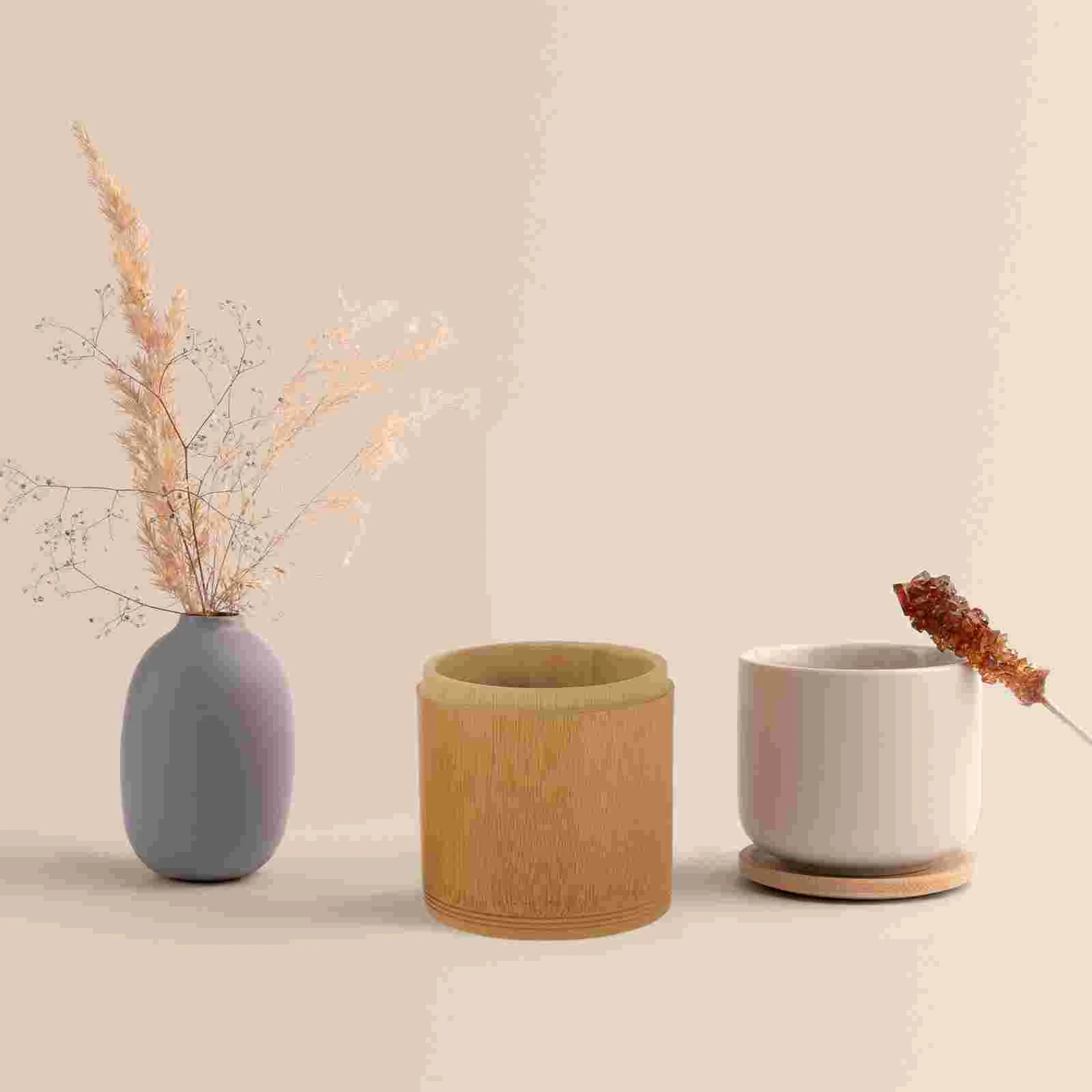 

Bamboo Tea Storage Jars for Travel Seal Small Coffee Bean Canister Sealed Container Canisters Loose Spice Kitchen