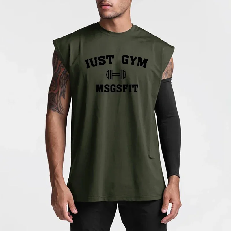 Summer Mens Gym Sports Mens Bodybuilding Fitness Workout Graphic Printed Loose Mesh Quickly-dry Mesh O-neck Sleeveless tank Tops
