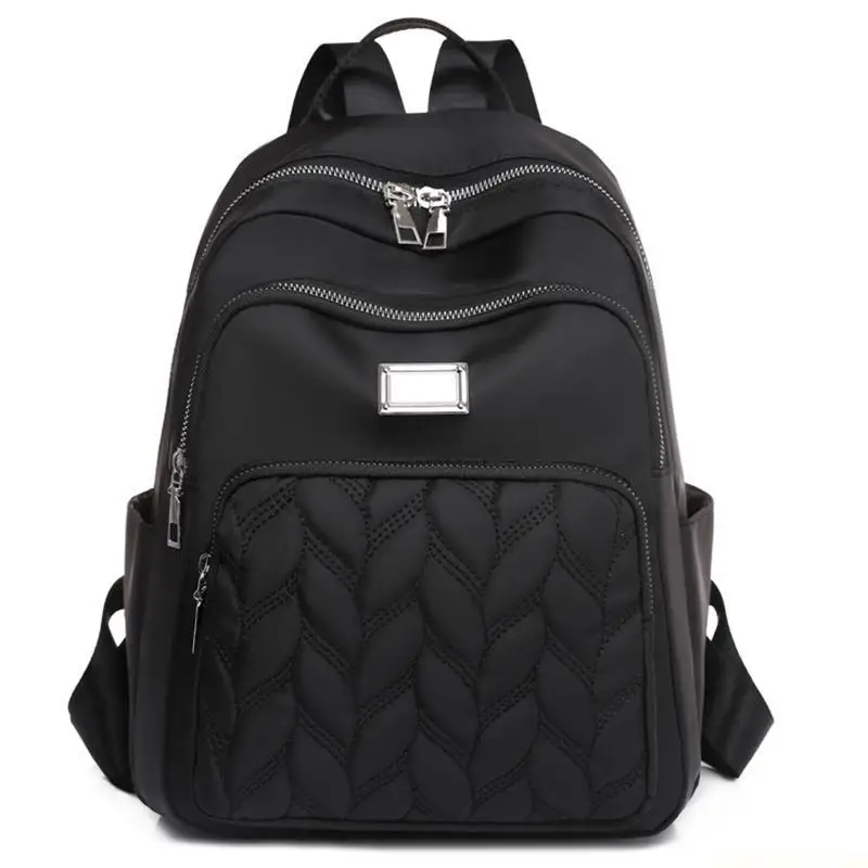 

X90D School Backpack Purse for Women Girls Teenager Student School Bag Multiple Pockets Travel Daypack Quilted Rucksack