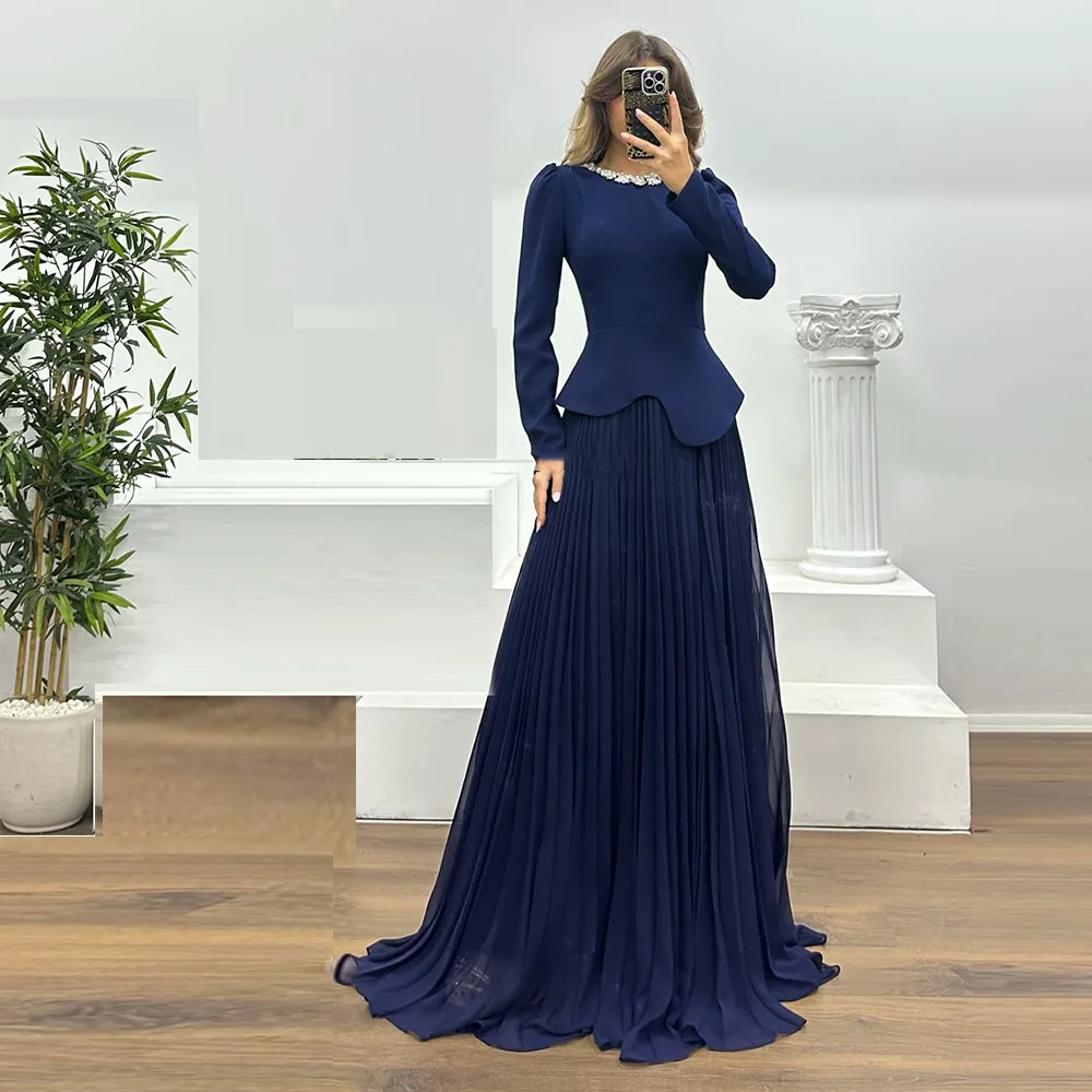 

Платье в Саудовской Аравии по индивидуальному заказу, с длинными рукавами, длиной до пола, женские вечерние платья, свадебное платье с бисером