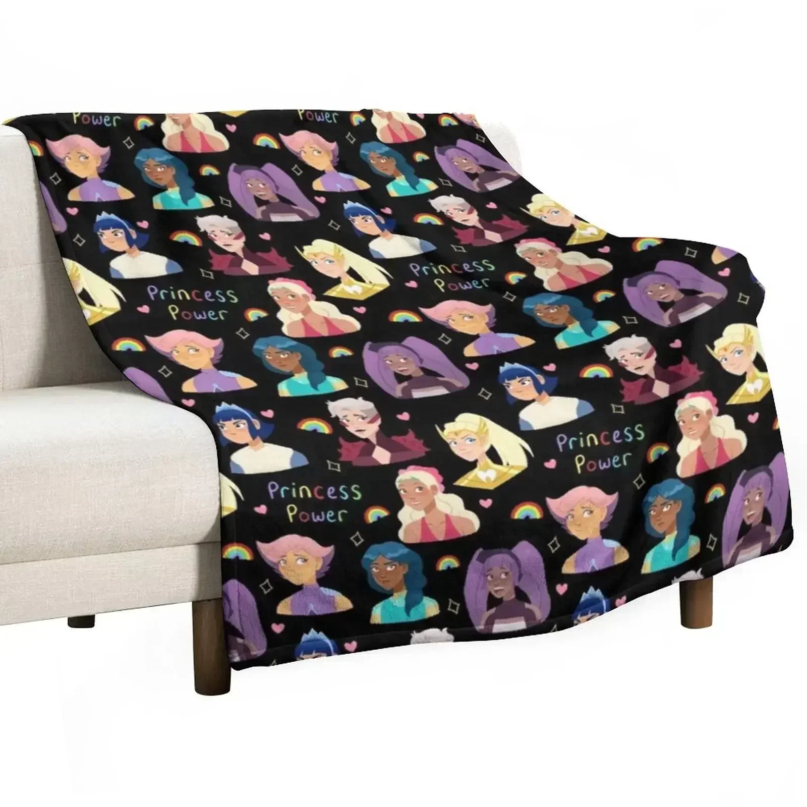 

She-Ra Princess Power (Black) Throw Blanket Cozy Throw Blanket Birthday Gift for Him Her