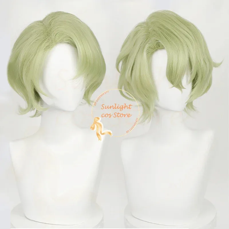 

ES Tomoe Hiyori 37cm Yellow Green Curly Heat Resistant Synthetic Hair Cosplay Anime + Wig Cap