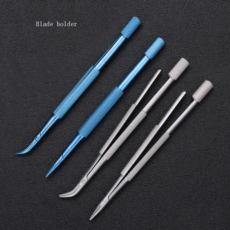 Stainless steel microscopy blade clamp ophthalmic instruments surgical tools fixed blade clamp needle clamp ophthalmic blade cla